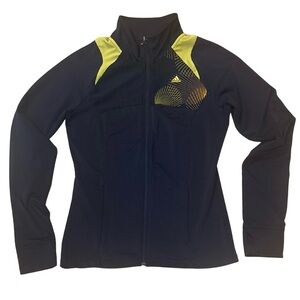 💛 Adidas Navy & Yellow Full Zip Track Jacket – Size Small – MSRP $75 💛